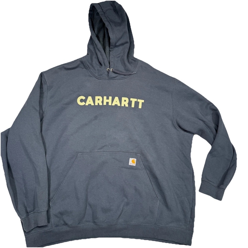 Carhartt Hoodie Men 4XL Logo Graphic Heavyweight Loose Fit
